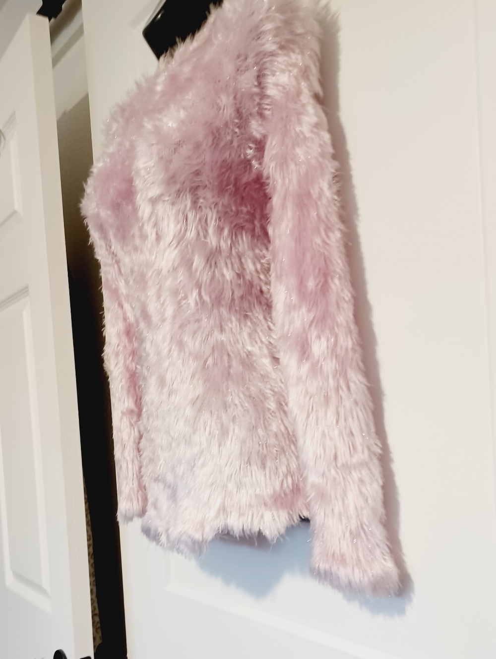 Light Pink Fuzzy Women's Sweater